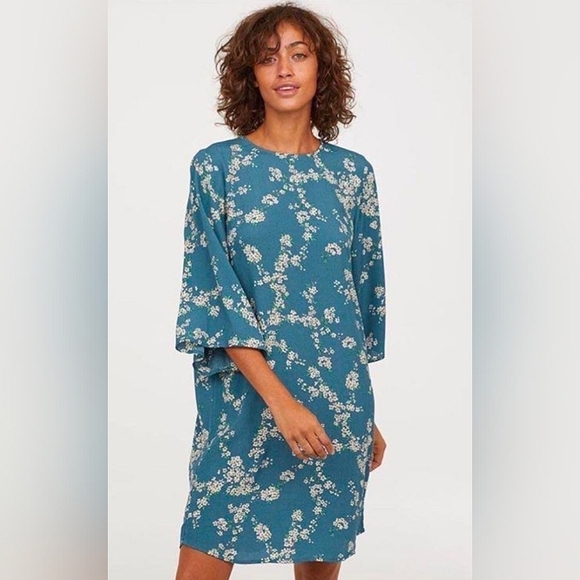 H&M Dresses & Skirts - New H&M x GP & J Baker Collaboration Flare Bell Sleeve Floral Dress Women Size 6